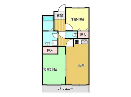 カサ・ラピュータ(2LDK/5階)の間取り写真