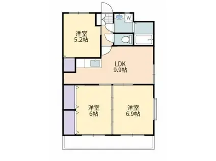 サンフィオーレ A(3LDK/2階)の間取り写真