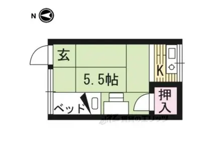 好川荘(1K/2階)の間取り写真