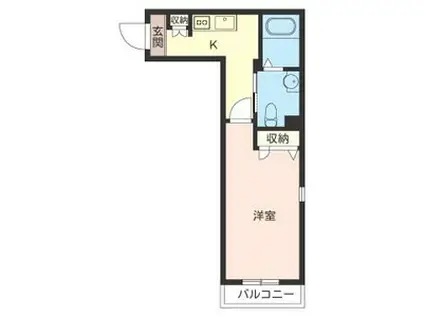 パークレジデンス(1K/2階)の間取り写真