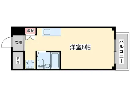 第7東昌ハイツ(ワンルーム/3階)の間取り写真