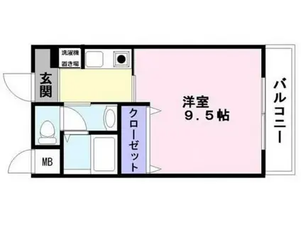 ヴァヤーシェ(1K/1階)の間取り写真