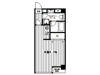ミリアージュ西荻(ワンルーム/3階)の間取り写真