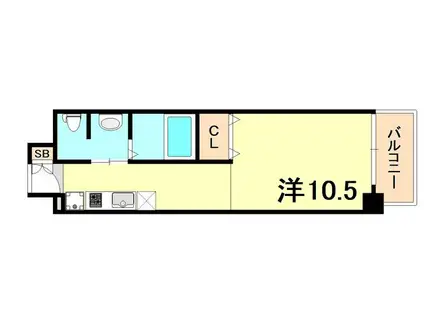 ライフデザイン三宮東(ワンルーム/7階)の間取り写真