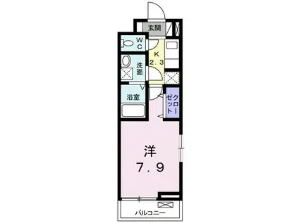 シャン ラフレシール(1K/2階)の間取り写真