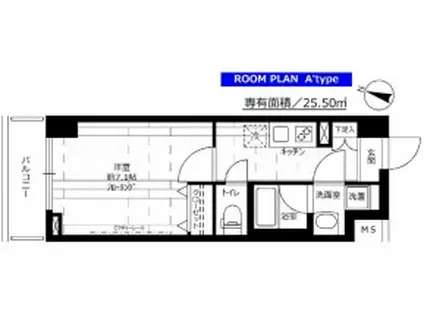 ステージグランデ生田駅前(1K/5階)の間取り写真