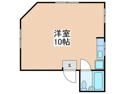 フジミビル(ワンルーム/2階)の間取り写真