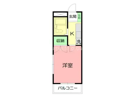 アーバンプライム海老名(1K/3階)の間取り写真