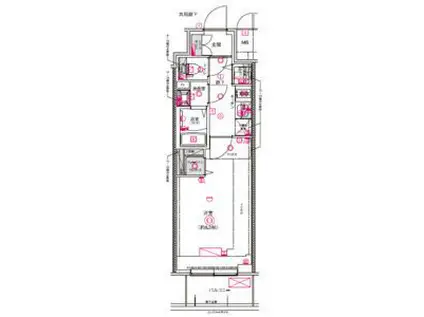 CREST TAPP名古屋山王(1K/15階)の間取り写真