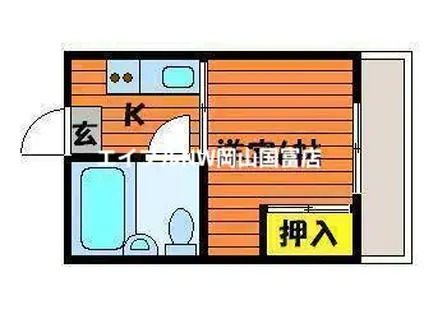 商大前コーポ(1K/3階)の間取り写真