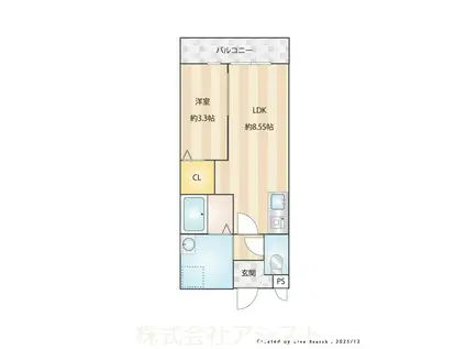 プリメール・シス(1LDK/1階)の間取り写真