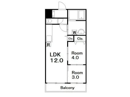 アミティ宝栄町(2LDK/2階)の間取り写真