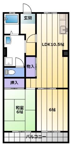 セブンヒルズ(2LDK/2階)の間取り写真