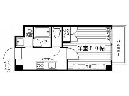 セレッソ夙川(1K/3階)の間取り写真