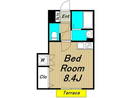 アーバンコート(ワンルーム/1階)の間取り写真