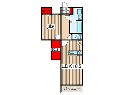 メゾン・ブリアンシエル(1SLDK/1階)の間取り写真