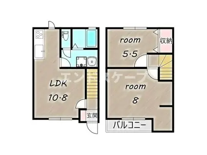 レジェルテ(2LDK/1階)の間取り写真