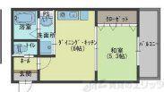 震雲マンション(1DK/3階)の間取り写真