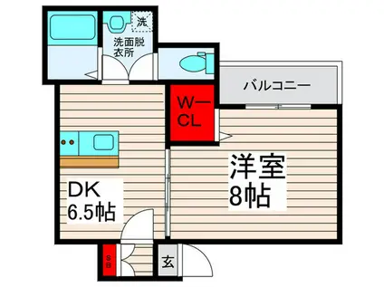 MELDIA西新井本町(1DK/3階)の間取り写真