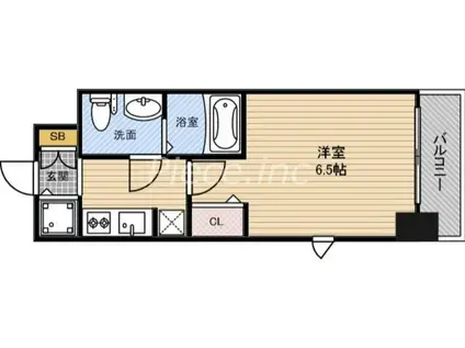 アドバンス西梅田Ⅱ(1K/5階)の間取り写真