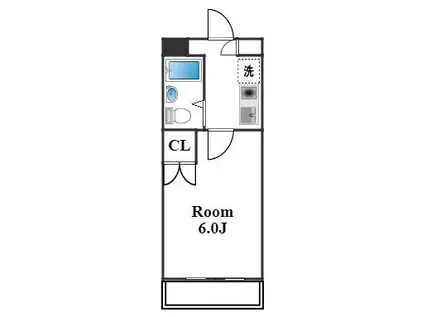 BIG GLAD(1K/2階)の間取り写真