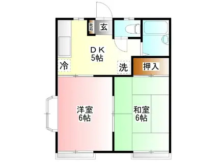 CARINA SPICA カリーナスピカ(2DK/1階)の間取り写真