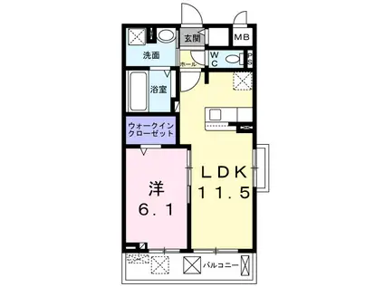 ヴェーネレア(1LDK/3階)の間取り写真