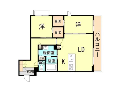 シャーメゾンガーデンズ岡本(2LDK/3階)の間取り写真