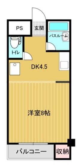 ハイツアピア(1DK/1階)の間取り写真