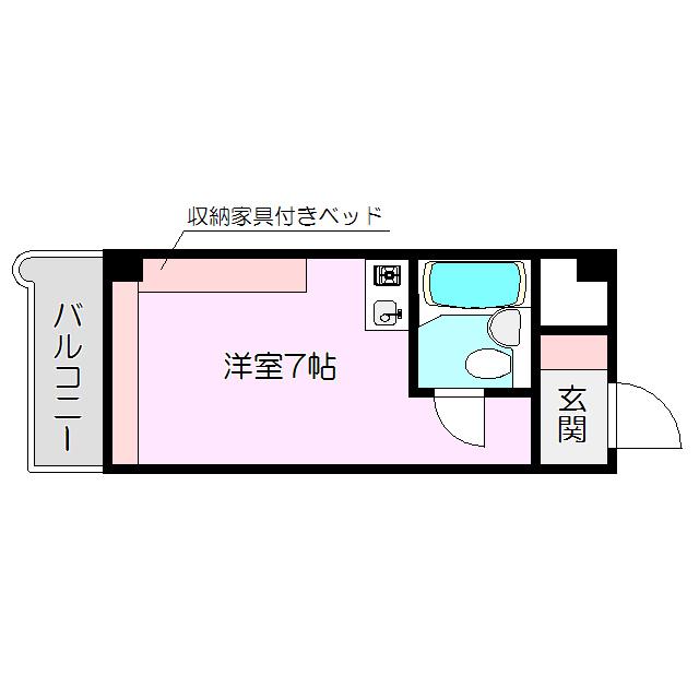 ライオンズマンション新大阪第5(ワンルーム/4階)の間取り写真