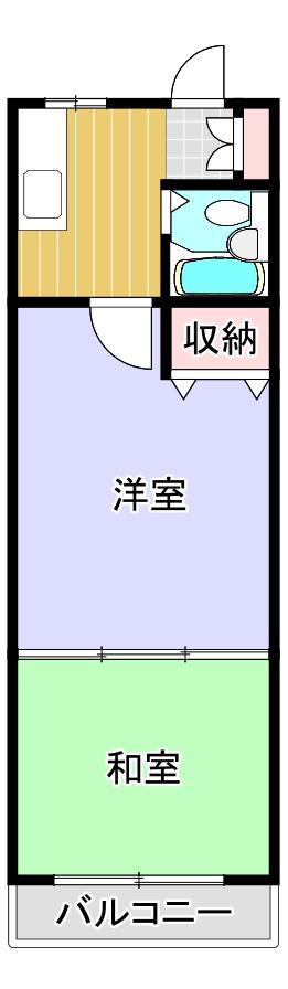 シャトーアストリア(2K/4階)の間取り写真