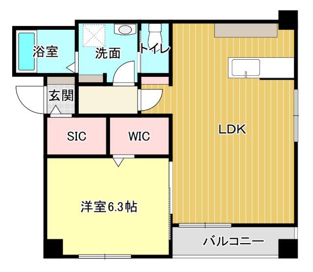 LALBA DI SECONDO(1LDK/2階)の間取り写真