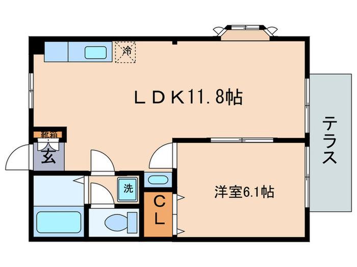 メゾンアドレ(1LDK/2階)の間取り写真