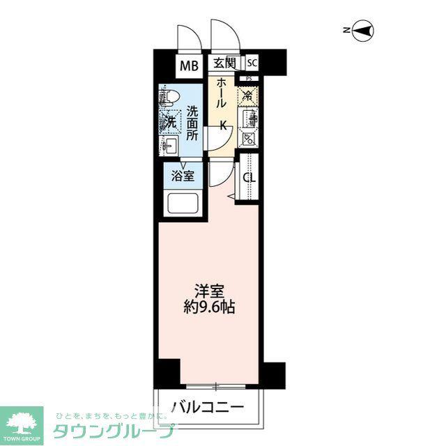 プレール・ドゥーク亀戸小村井(1K/3階)の間取り写真