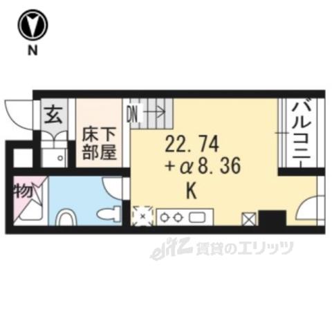 是空HORIKAWA(1LDK/7階)の間取り写真