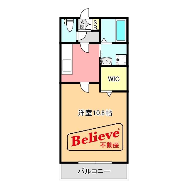 JR久大本線 御井駅 徒歩24分 3階建 築22年(1K/3階)の間取り写真