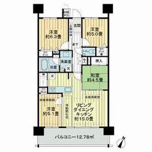 ライオンズ刈谷グラシアフォート(4LDK/7階)の間取り写真
