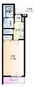 フジパレス向島町III番館(1K/1階)の間取り写真
