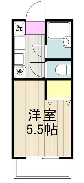 ハイツゆぎ(1K/1階)の間取り写真