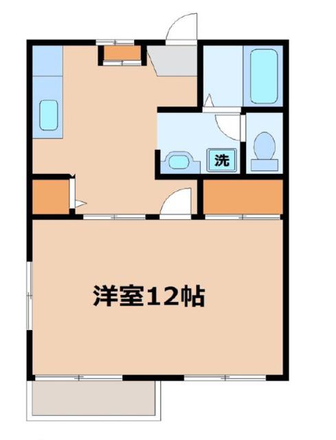 アップルパイIII(1DK/2階)の間取り写真