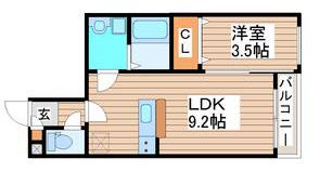 FLEUL葉山(1LDK/1階)の間取り写真