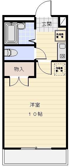 サニーコート千里(1K/1階)の間取り写真