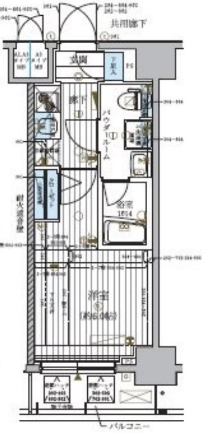 メインステージ北千住IV(1K/8階)の間取り写真