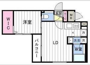 CARRERA福住 3RD(1LDK/3階)の間取り写真