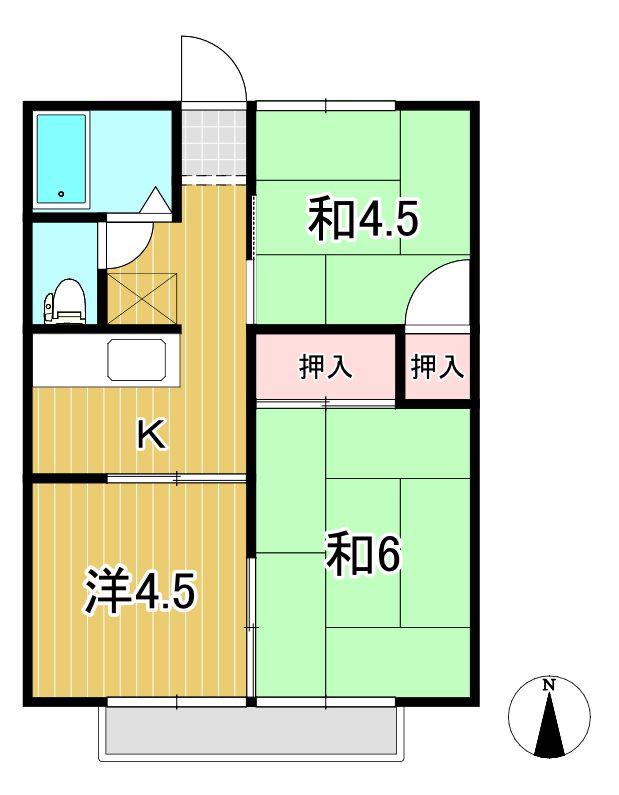 メゾン成和(3K/2階)の間取り写真