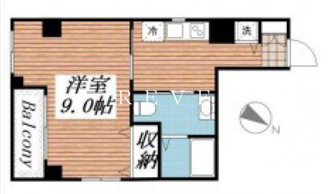 CASAFELICE(1DK/7階)の間取り写真