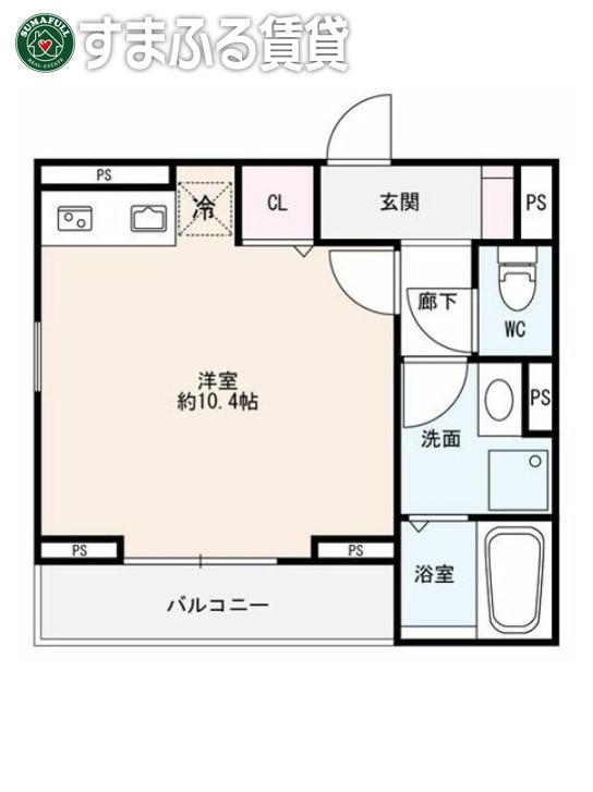 RIVER SYO(ワンルーム/2階)の間取り写真