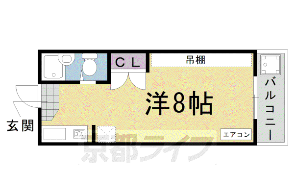 ルレヴェナミカワII(ワンルーム/2階)の間取り写真