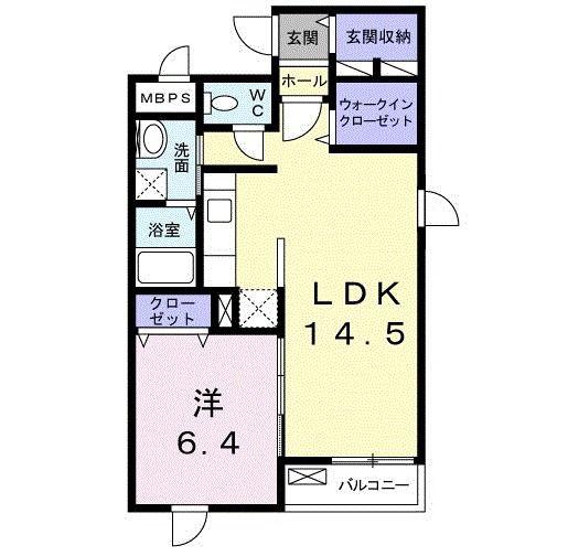ベル グランデ(1LDK/1階)の間取り写真