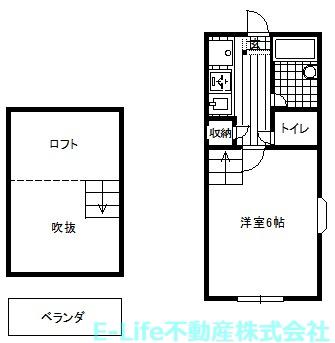 サンセルコ京塚(1K/1階)の間取り写真